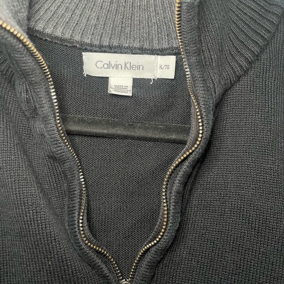 Calvin Klein Quarter Zip Sweater - Picture 2 of 4